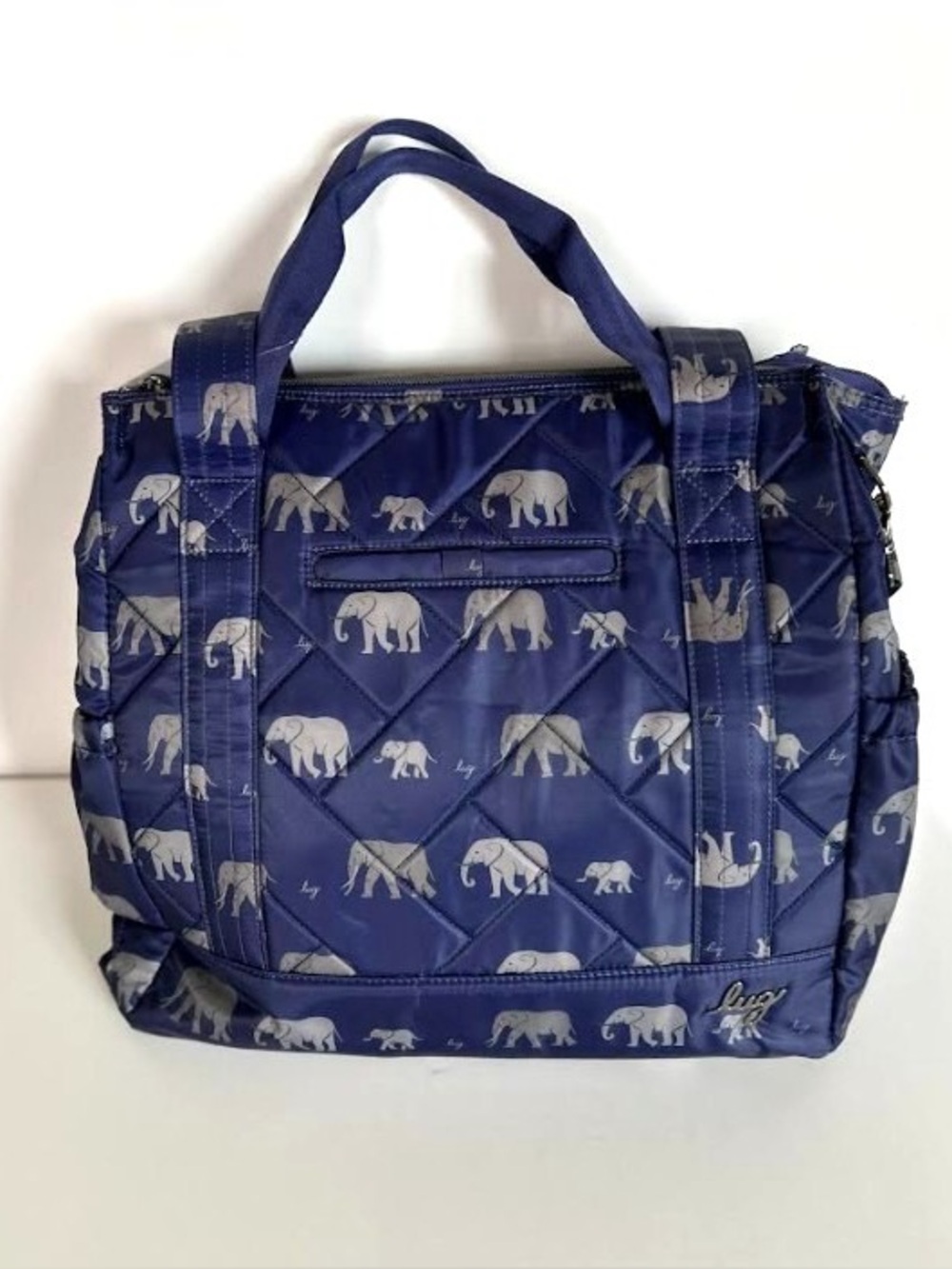 Lug Kerstin Lindquist Baby Yacht Carry-All Zip-Top Tote Elephant Purple
